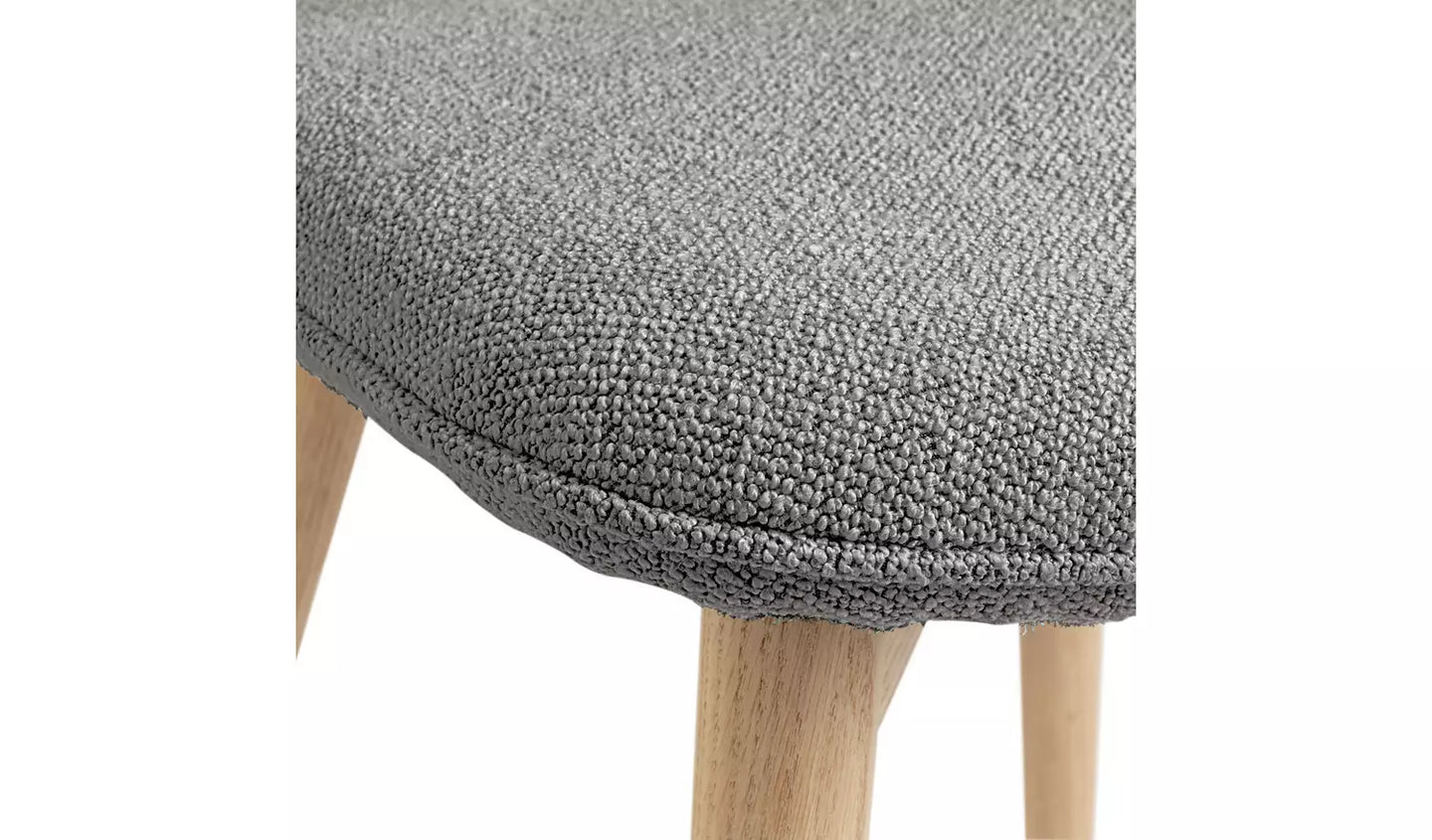 Habitat Laurel Pair Fabric Dining Chairs x 4 - Grey